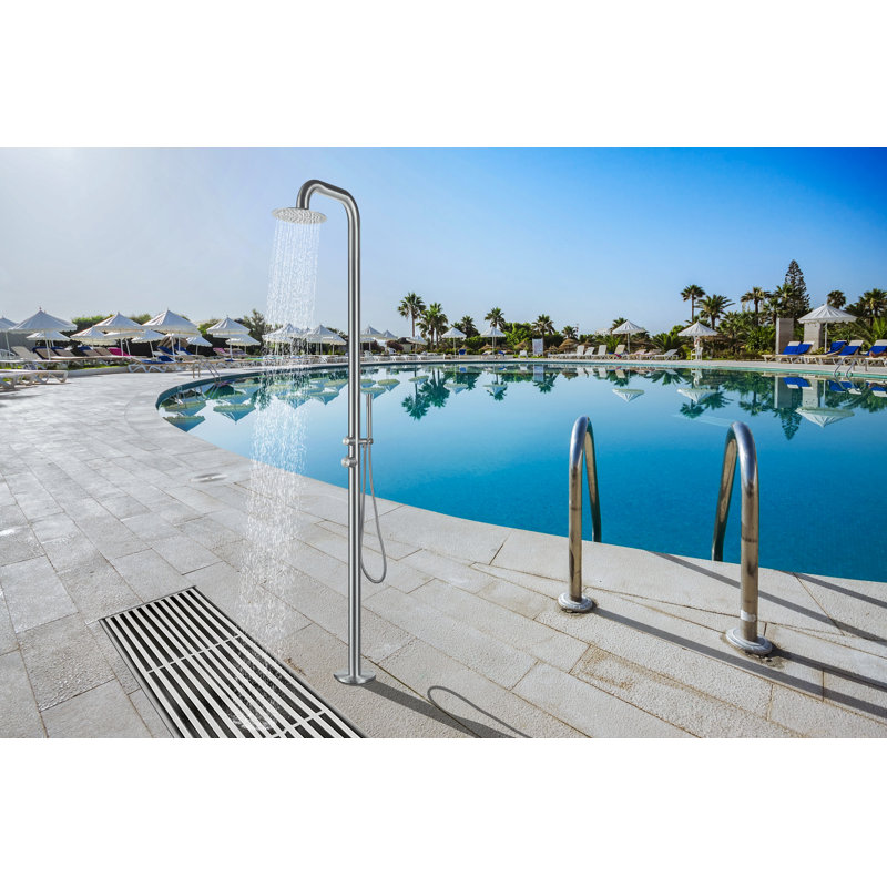 HEATGENE Stainless Steel Free Standing Outdoor Shower Wayfair